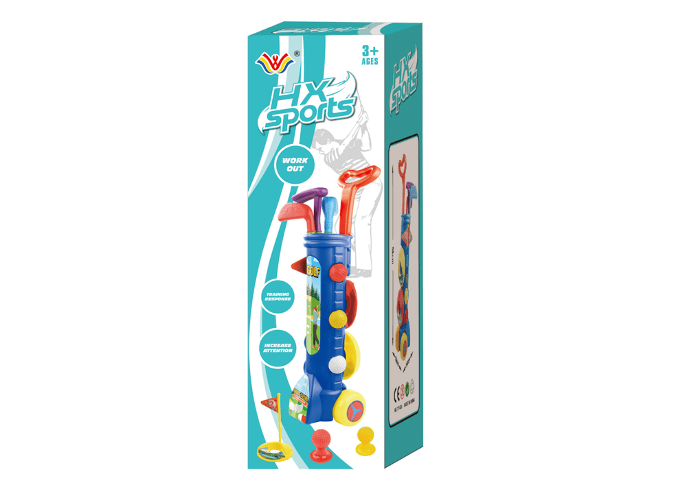 LEAN TOYS veliki set za mini golf s vozičkom 3