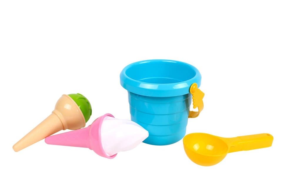 Set za pesek LEAN TOYS - Sladoled v modrem vedrcu 2