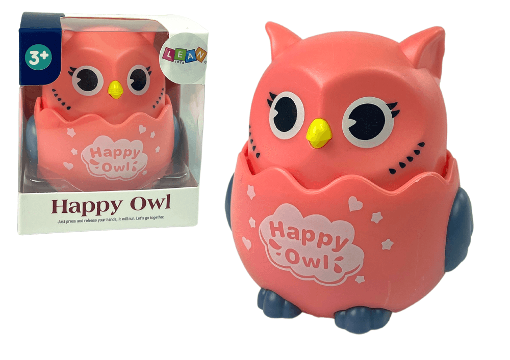 Senzišna igrača LEAN TOYS - Sova, roza
