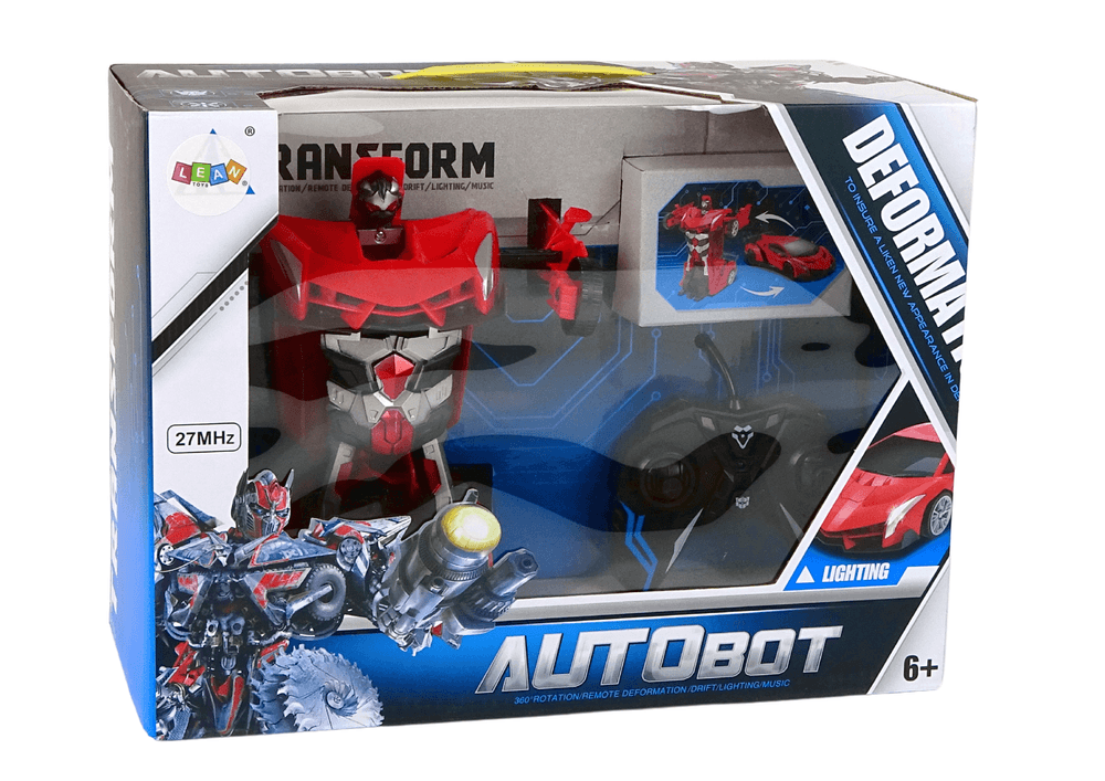 RC Avto Robot 2v1 LEAN TOYS, Rdeč 5