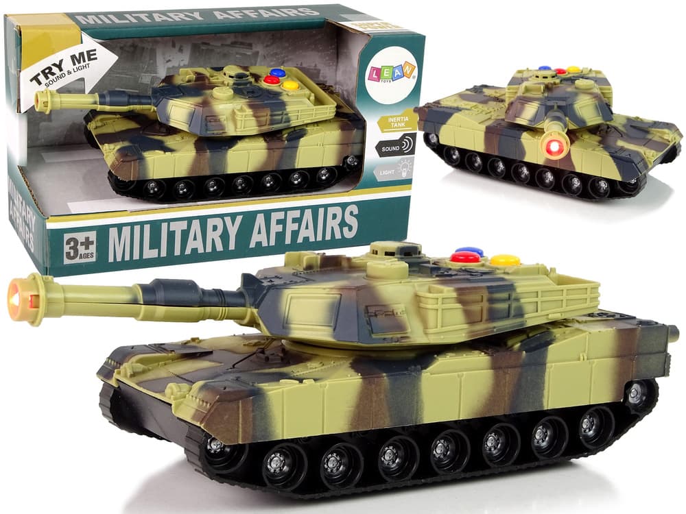 Vojaški Tank 1:32 Moro Braon LEAN TOYS s Svetlobo in Zvokom