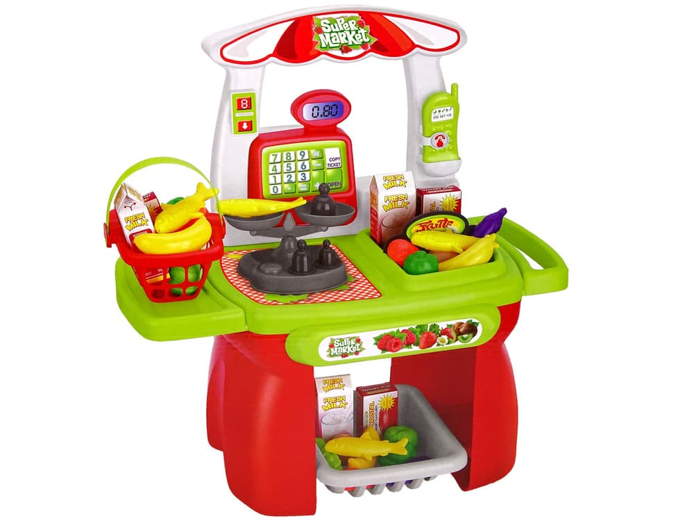 Set Supermarket LEAN TOYS: Košarica, Vaga, Izdelki 2