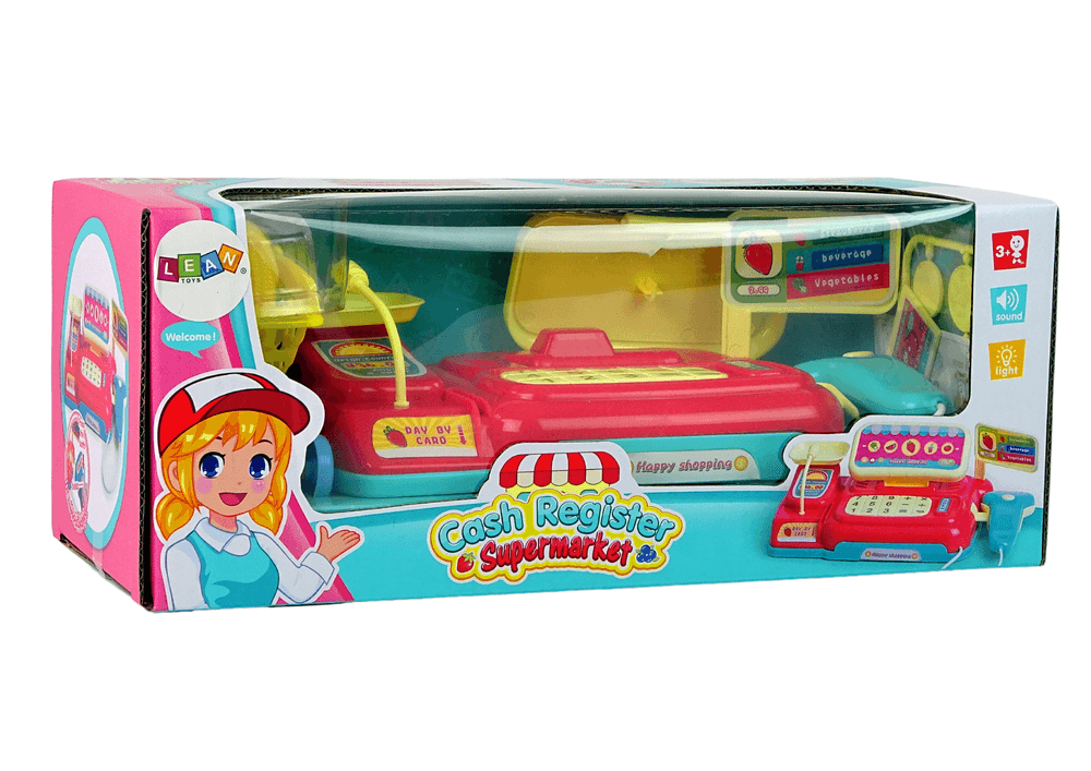 Otroška Blagajna LEAN TOYS z Vozičkom na Baterije 5