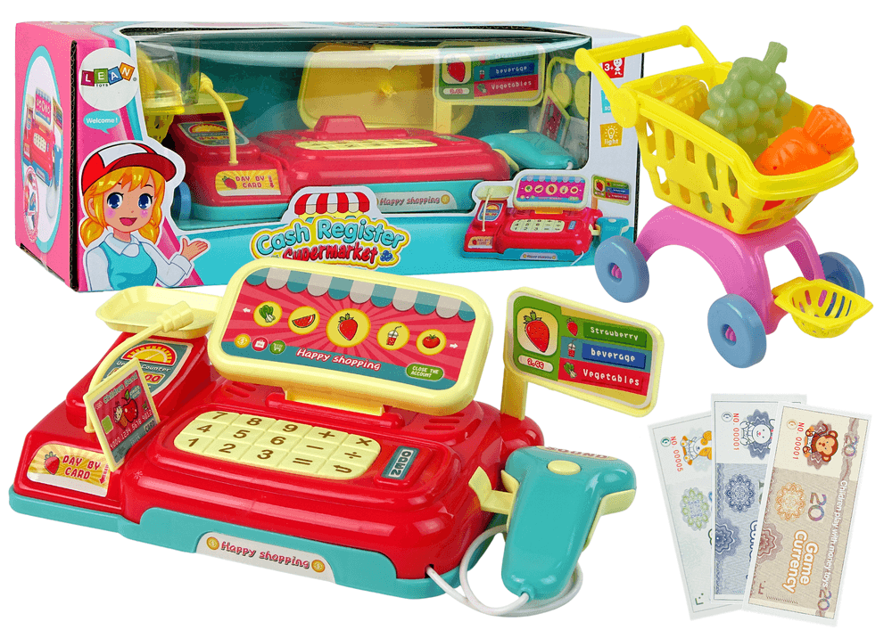 Otroška Blagajna LEAN TOYS z Vozičkom na Baterije