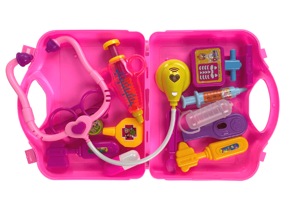 Set Malega Zdravnika LEAN TOYS: Roza Kovček s Stetoskopom 2