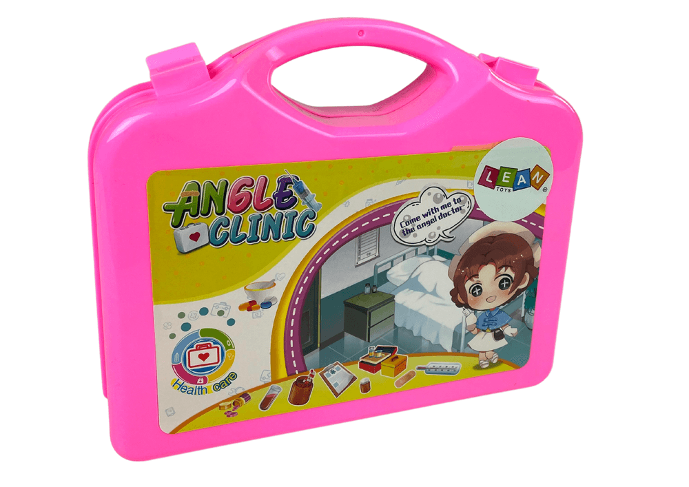 Set Malega Zdravnika LEAN TOYS: Roza Kovček s Stetoskopom 4