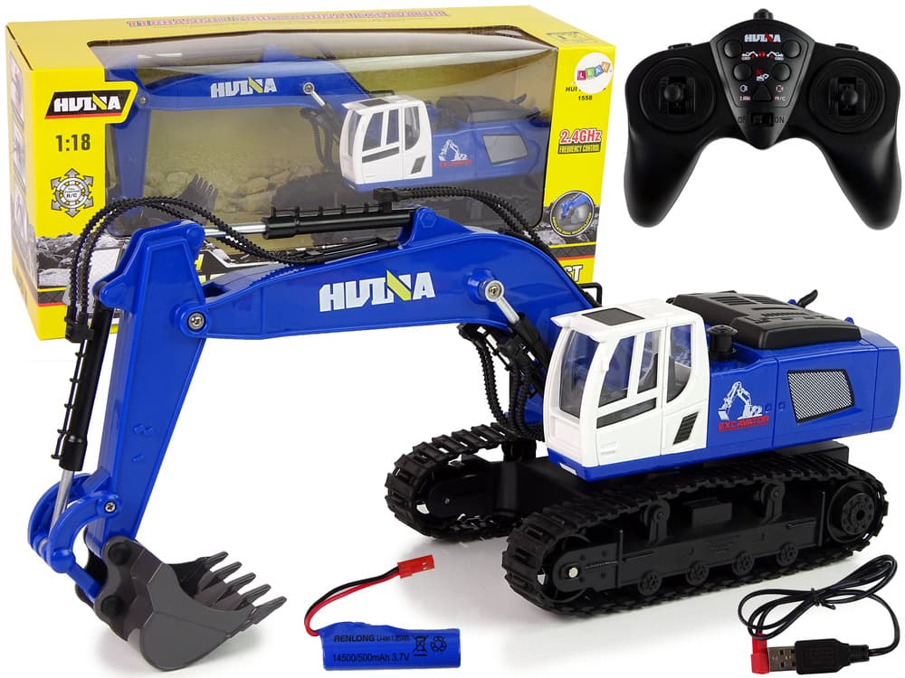 RC Bager GoseničarHUINA 1:18 Kovinski Deli in Daljinski Upravljalnik
