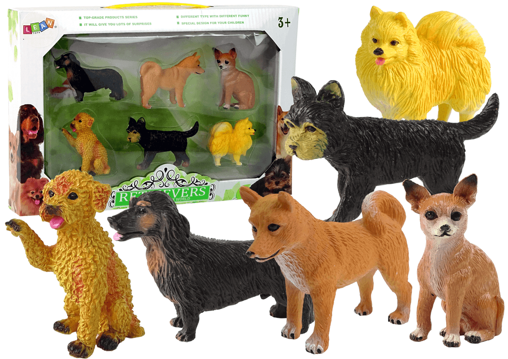 Set 6 Figuric Psov LEAN TOYS: Različne Pasme