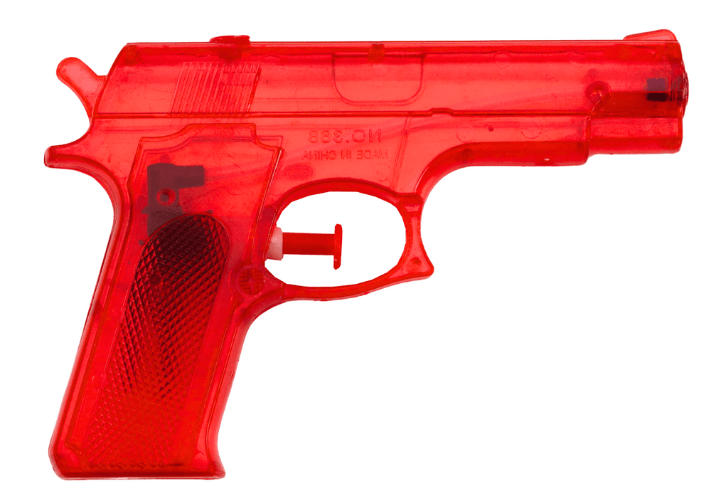 LEAN TOYS Mali plastični vodni pištol, rdeč