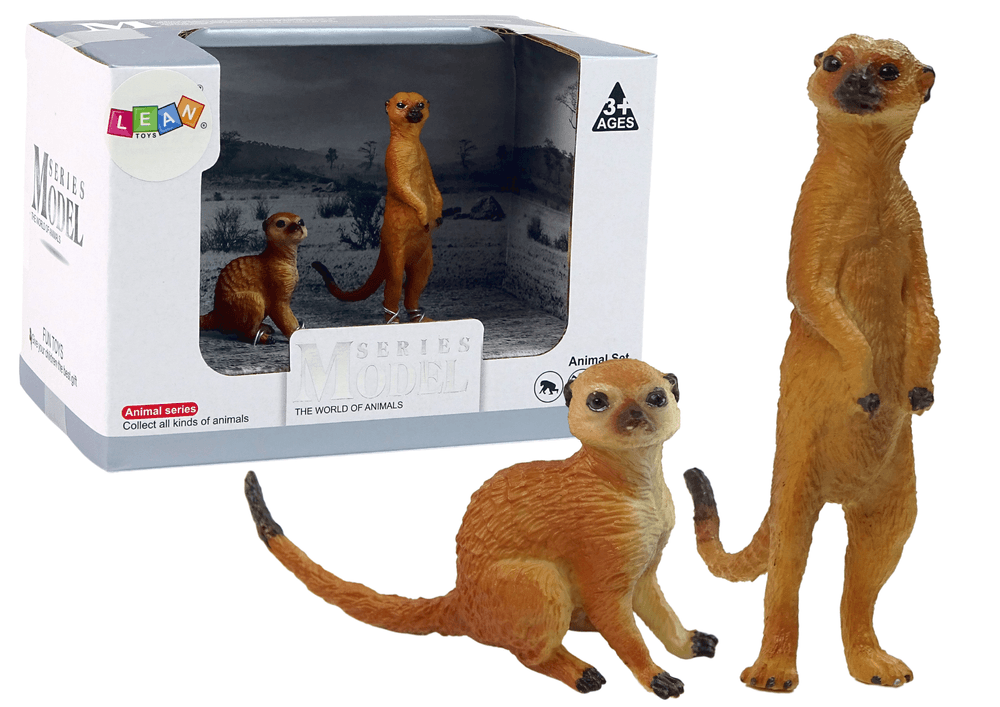 Set 2 figuric surikatka - Živali sveta (LEAN TOYS)