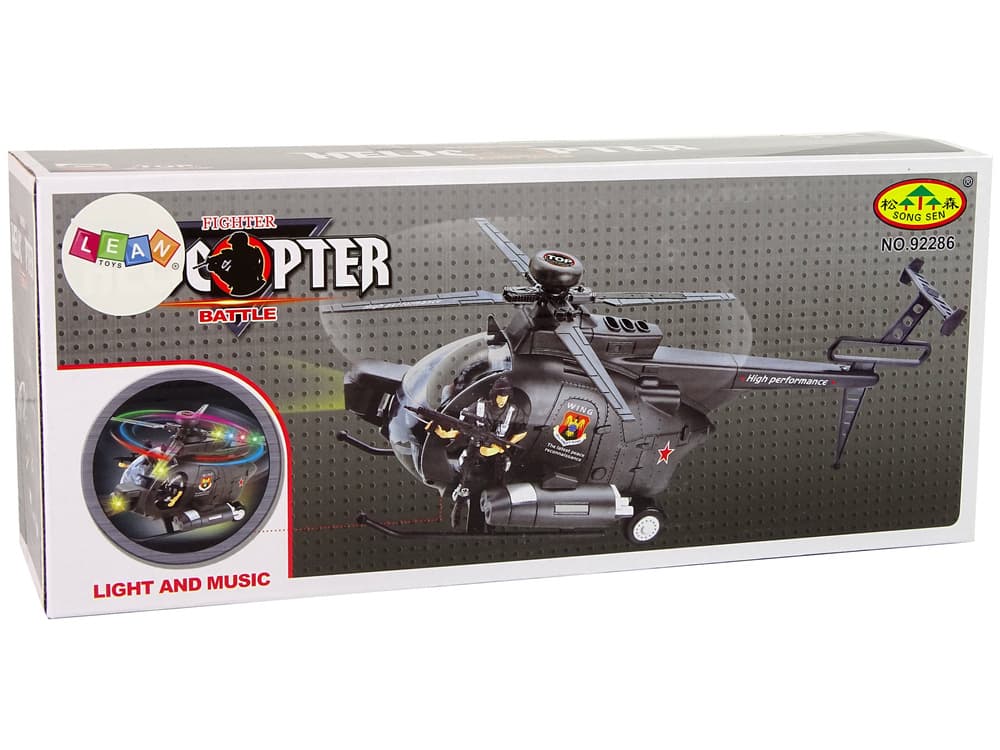 Vojaški helikopter z lučmi na baterije (LEAN TOYS) 4