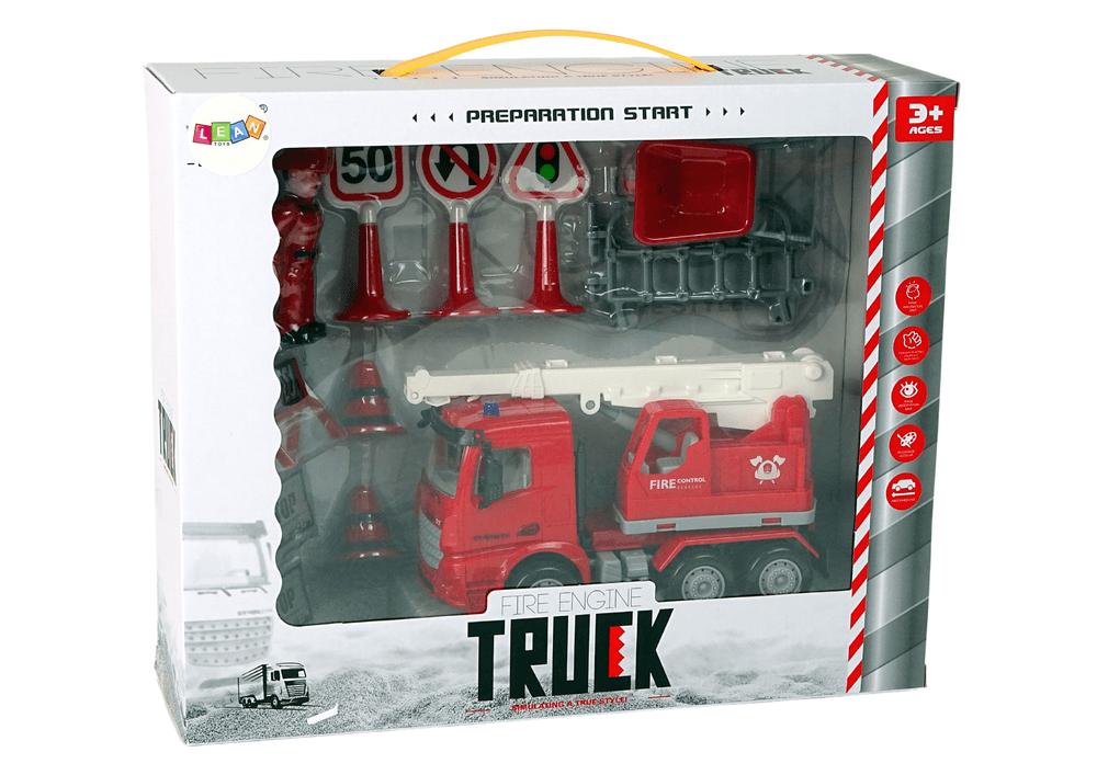 Gasilsko vozilo z dvigalom in znaki (LEAN TOYS) 5