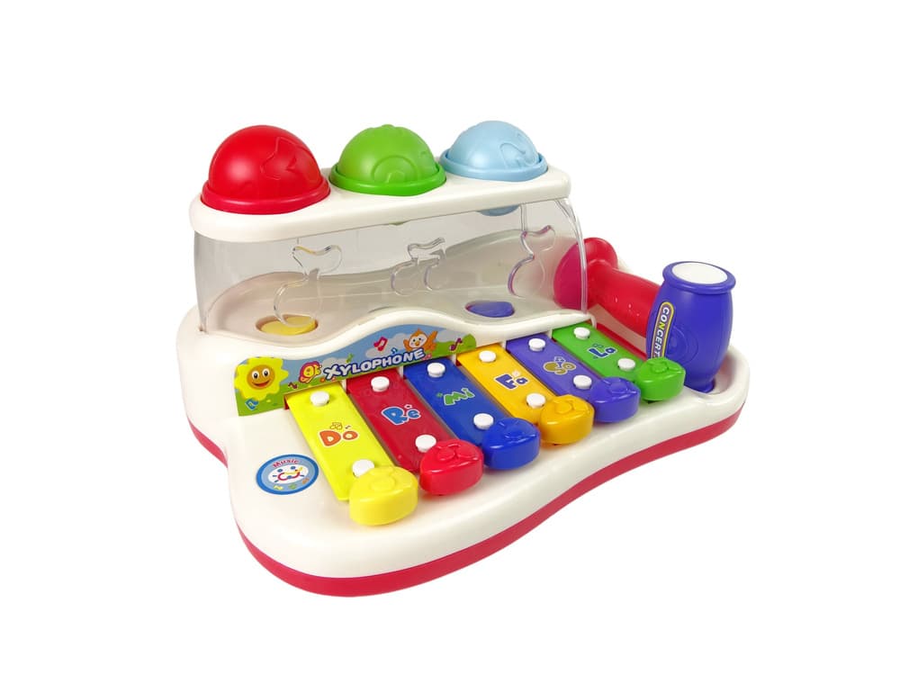 Glasbena igračka: ksilofon z mlatičem in kroglicami, za malčke, LEAN TOYS 5