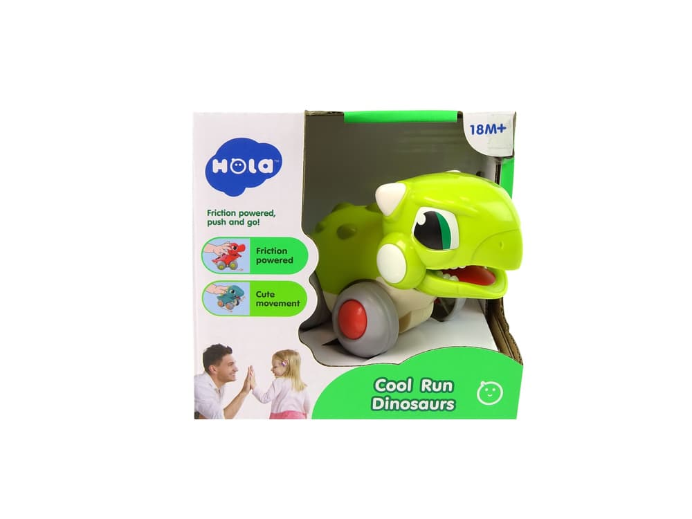 Dinozaver na kolesih, zelen, figurica, LEAN TOYS 5