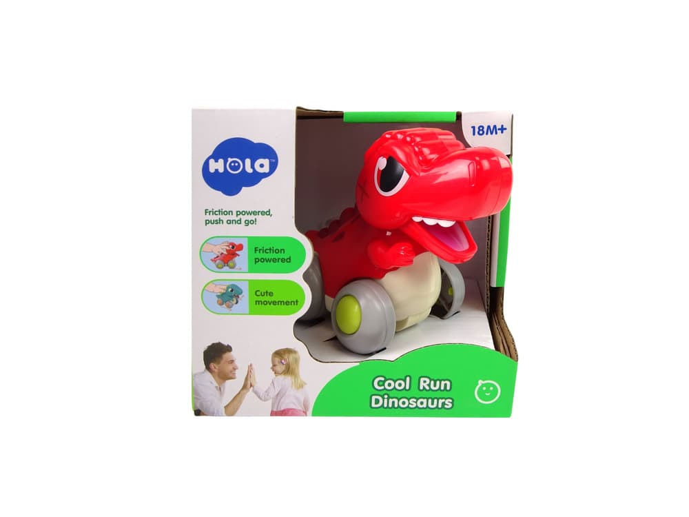 Dinozaver na kolesih, T-Rex rdeč, figurica, LEAN TOYS 4