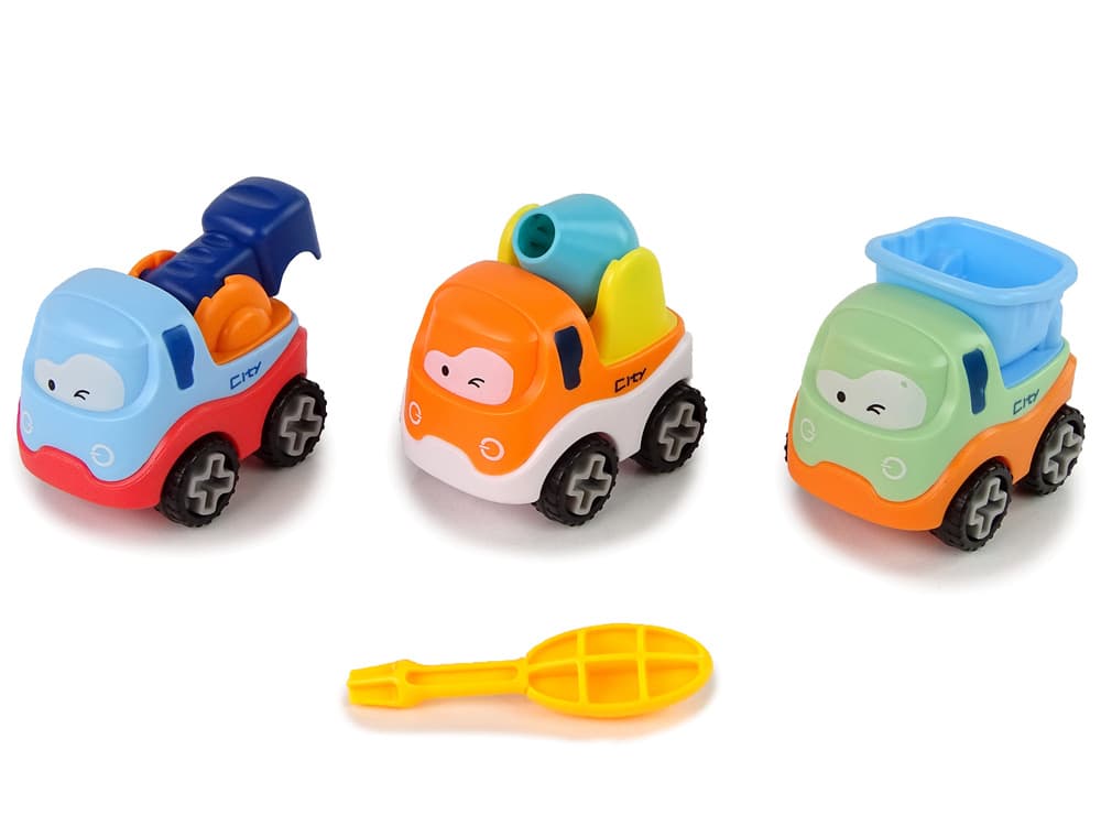 Set 3 gradbenih vozil LEAN TOYS za razstavljanje s izvijačem 2