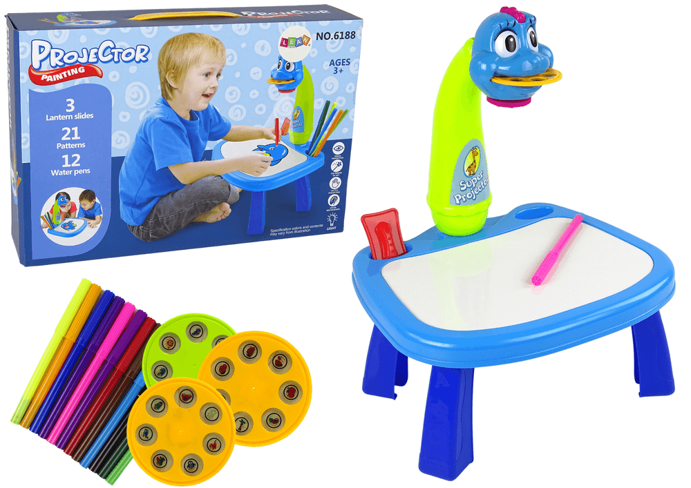 Projektor za risanje LEAN TOYS, dinozaver, za učenje risanja 2
