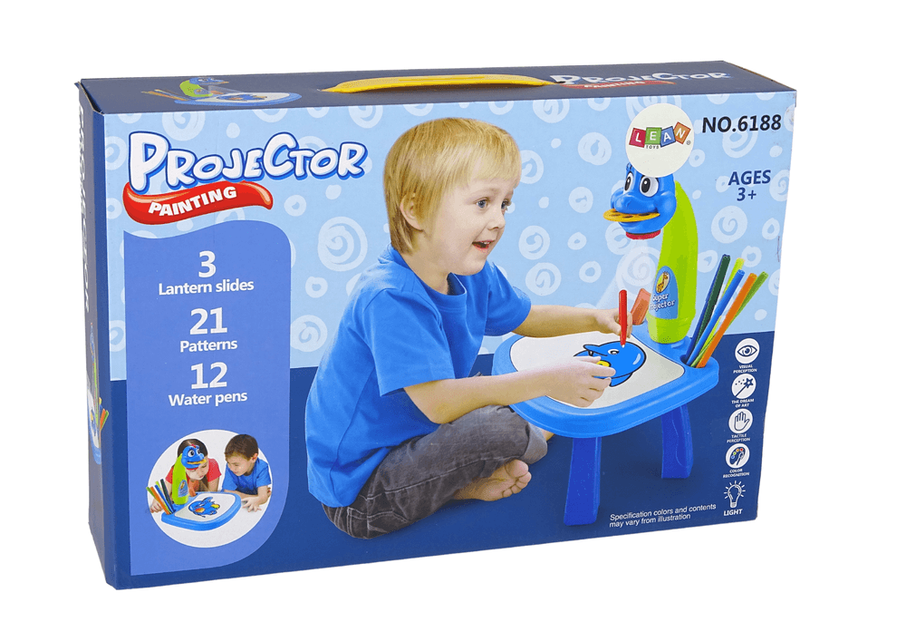 Projektor za risanje LEAN TOYS, dinozaver, za učenje risanja 4