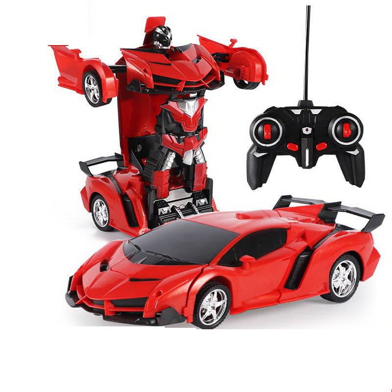 Avto robot 2v1 LEAN TOYS R/C Rdeč z lučmi, zvokom in drift funkcijo