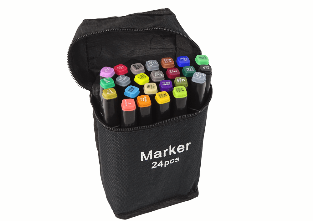 Set 24 dvostranskih alkoholnih markerjev LEAN TOYS Pro Touch + torba 2