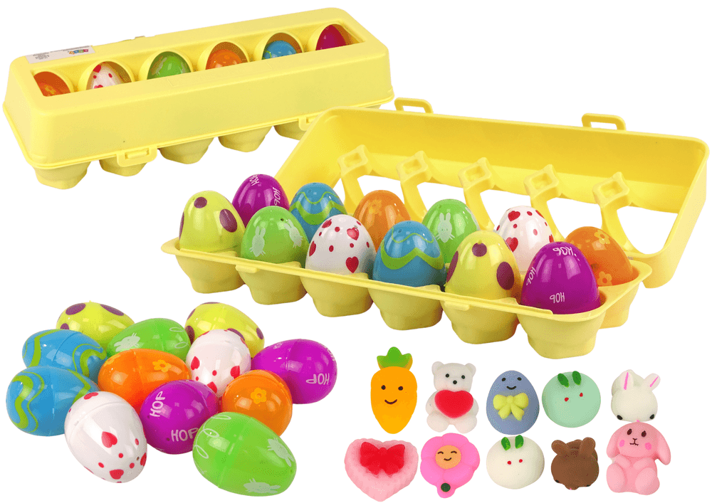 LEAN TOYS Set velikonočnih jajčk Squishy (12 kosov)