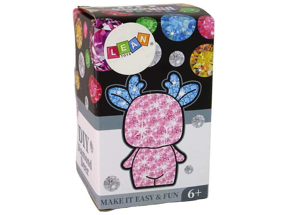 LEAN TOYS Ustvarjalni set: Jelenček z diamanti in kristali (modra) 4
