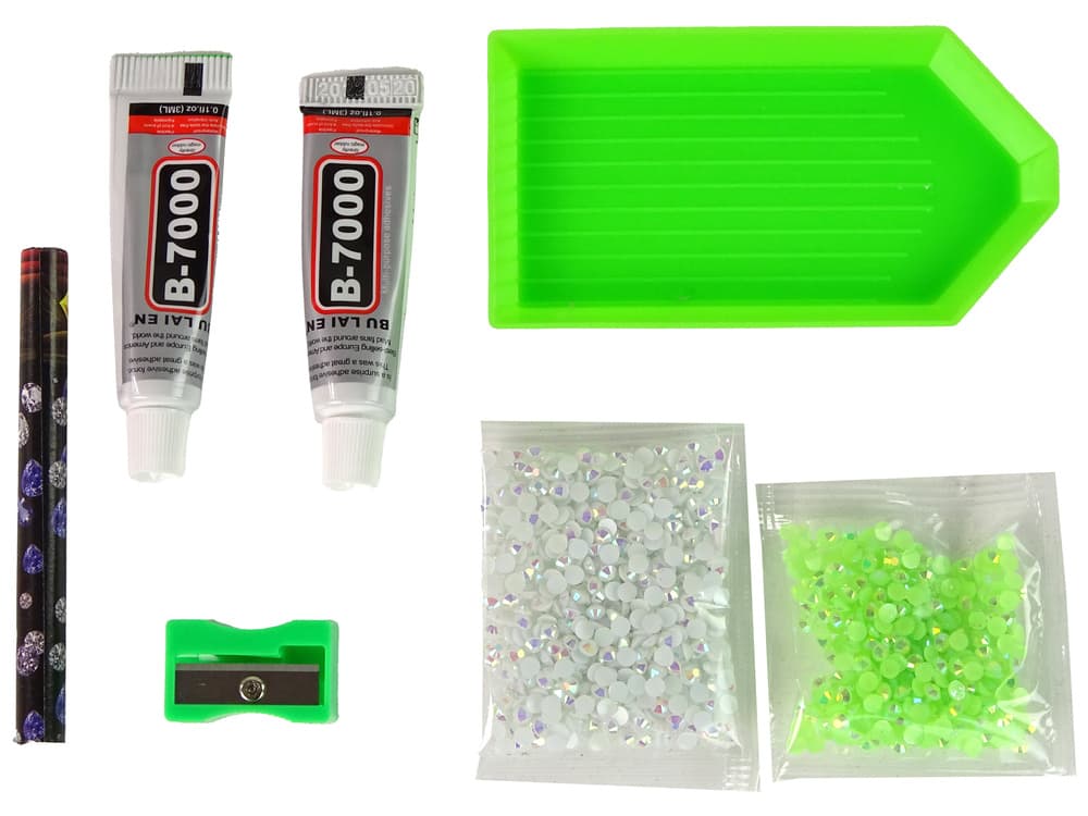 LEAN TOYS 3D diamantni obesek: Jelenček z bleščicami (bel) 3