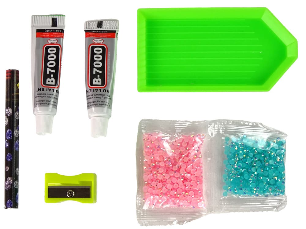LEAN TOYS 3D diamantni obesek: Jelenček z bleščicami (roza) 3