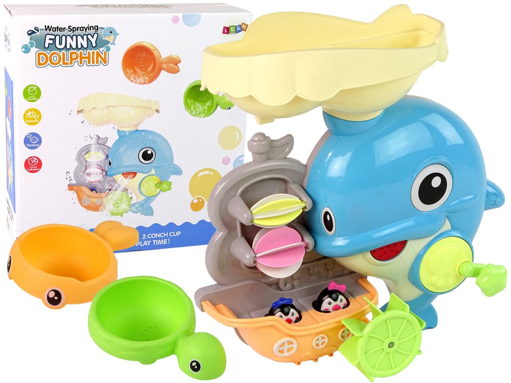 LEAN TOYS Igrača za kopanje Delfin s slapom
