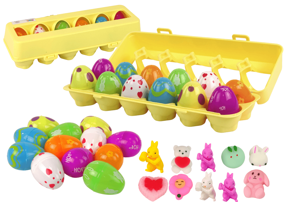 LEAN TOYS Velikonočna jajca Fidget Toys, set 12 kos.