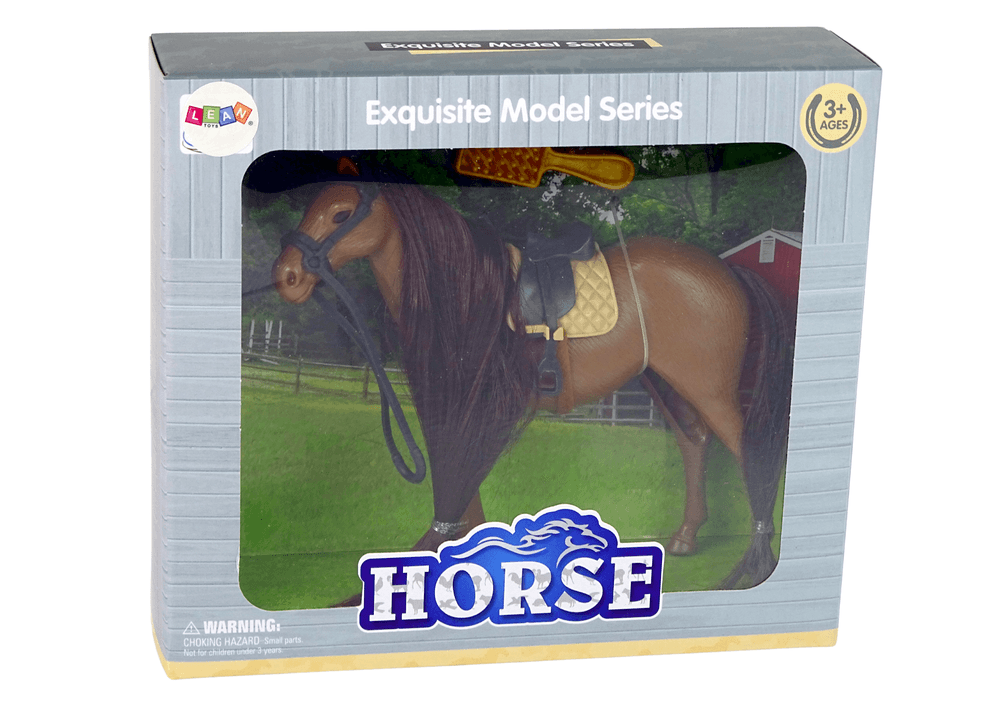 LEAN TOYS Figurica konja za česanje, rjava griva 3