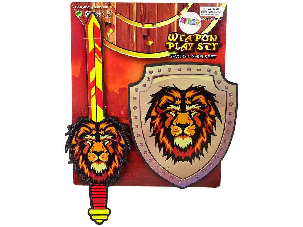 LEAN TOYS Komplet viteza: meč in ščit iz EVA pene (Lev) 3