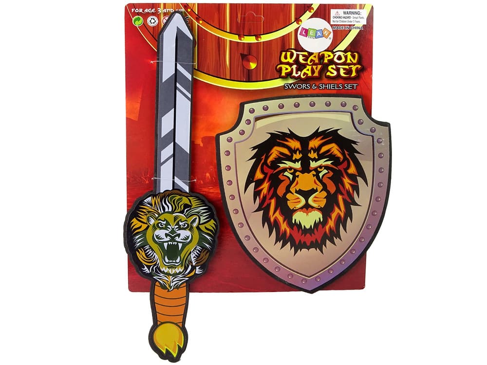 LEAN TOYS Komplet viteza: meč in ščit iz EVA pene (Lev) 3