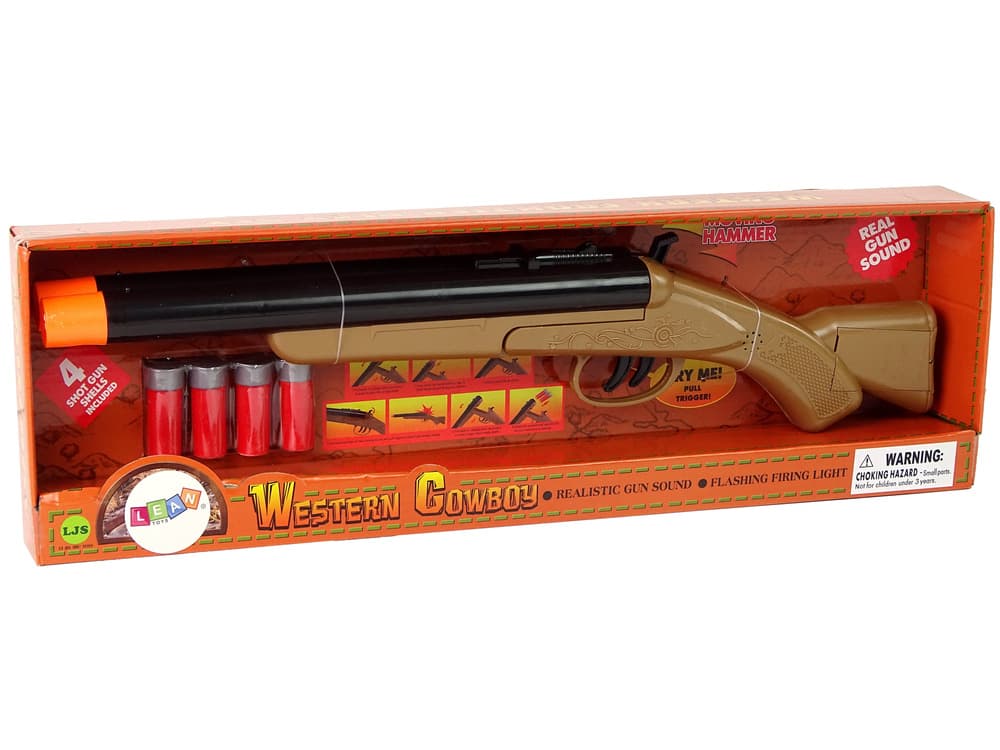 LEAN TOYS Kavbojska igrača pištola z naboji 5