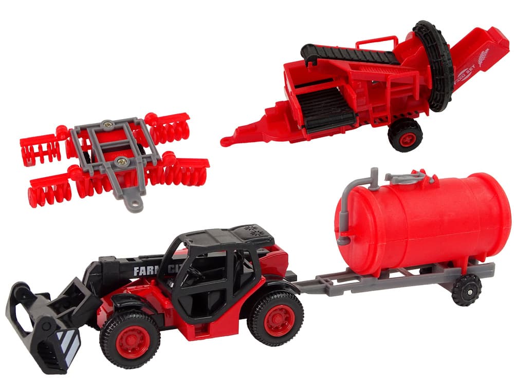LEAN TOYS Set kmetijskih vozil, 12 kosov, kovina 2