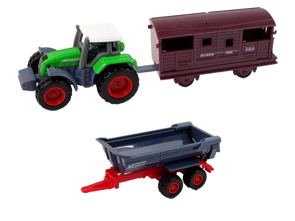 LEAN TOYS Set kmetijskih vozil, 12 kosov, kovina 5