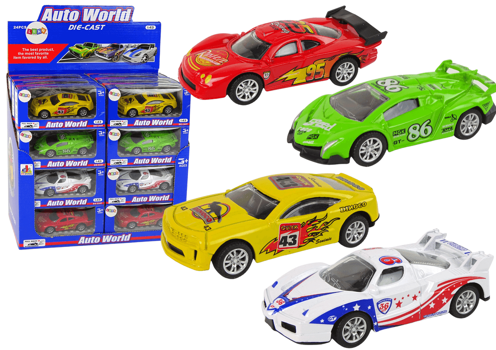 LEAN TOYS Športni dirkalni avto, 1:43, 4 barve