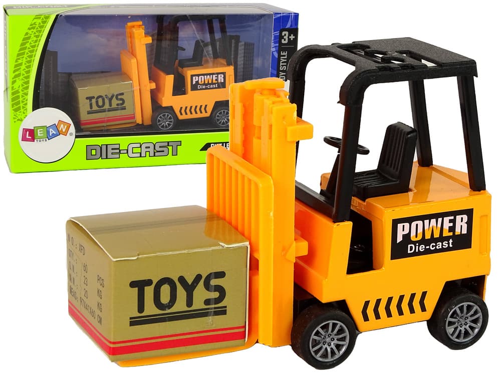 LEAN TOYS Viličar s pogonom na trenje, oranžni