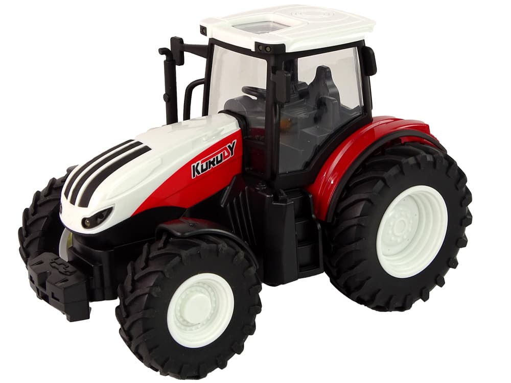 LEAN TOYS Daljinsko voden traktor, 1:24, RC, z lučmi, belo-rdeč 2