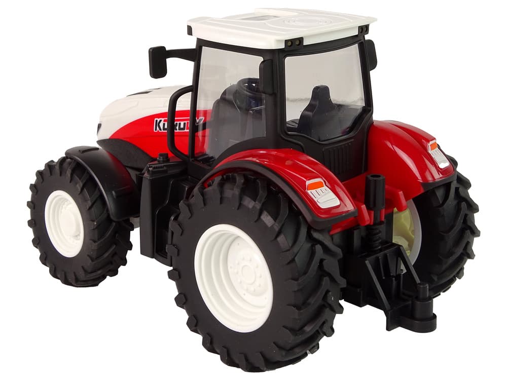 LEAN TOYS Daljinsko voden traktor, 1:24, RC, z lučmi, belo-rdeč 3