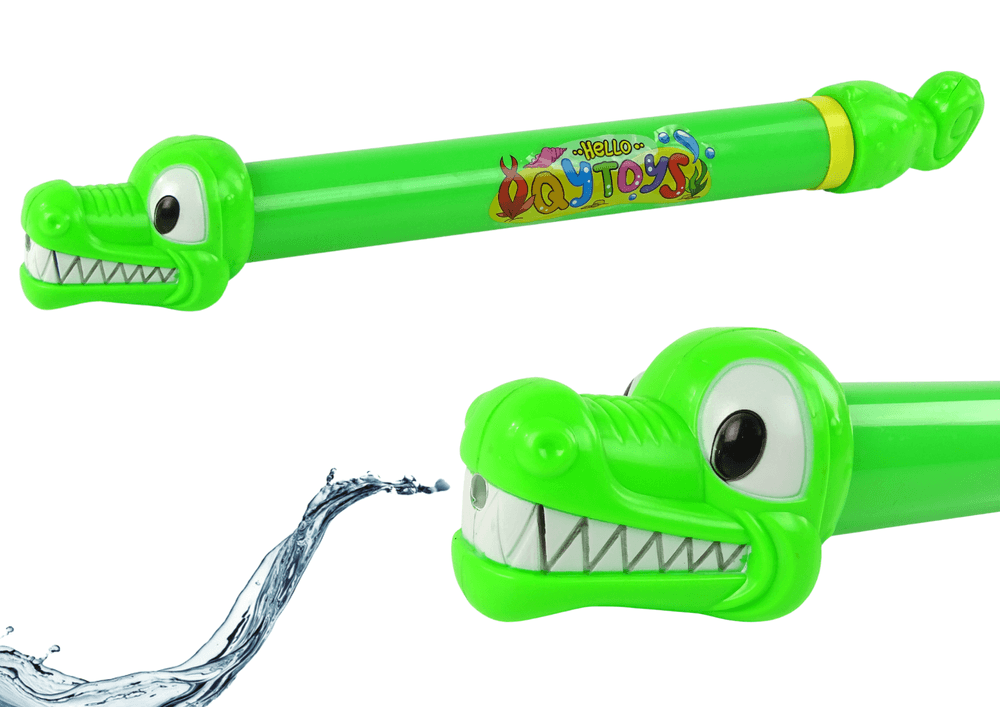 Vodna pištola krokodil LEAN TOYS, 45 cm, zelena