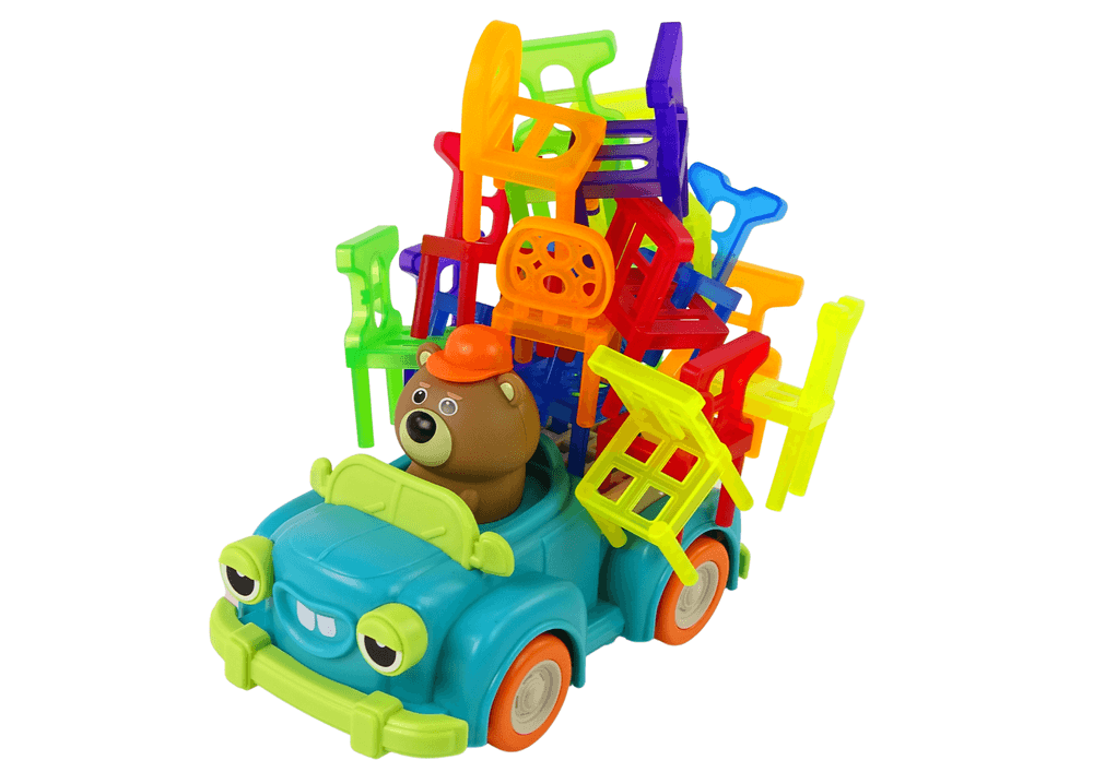 Igra spretnosti LEAN TOYS: Padajoči stoli, avto 2
