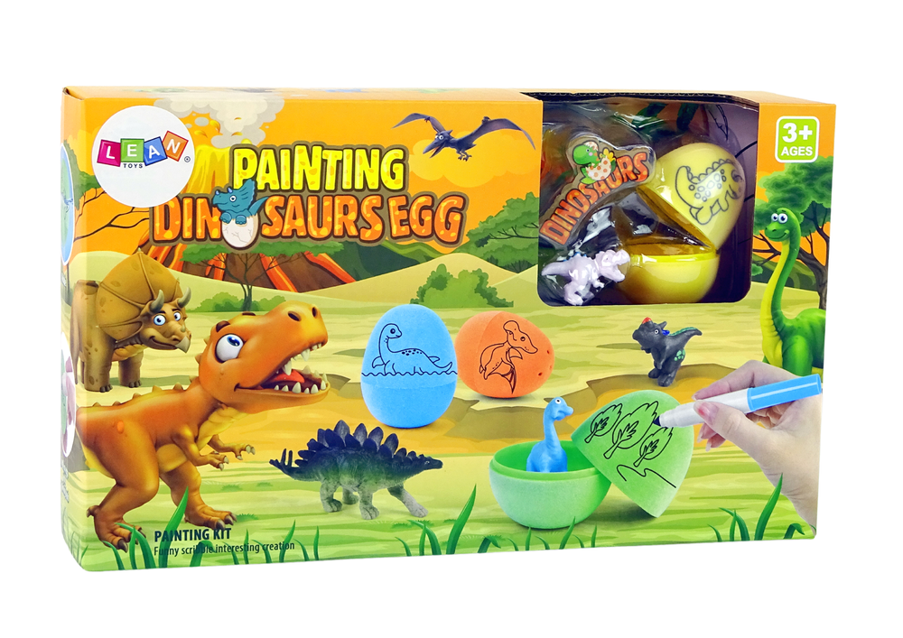 DIY komplet za barvanje jajc Dinozavri LEAN TOYS 4