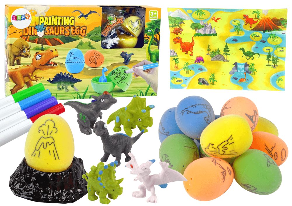 DIY komplet za barvanje jajc Dinozavri LEAN TOYS