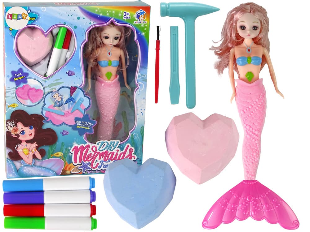 DIY komplet Sirena Roza: zakladi in izkopavanja LEAN TOYS