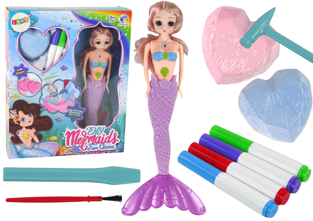 DIY komplet Sirena Vijolična: zakladi in izkopavanja LEAN TOYS