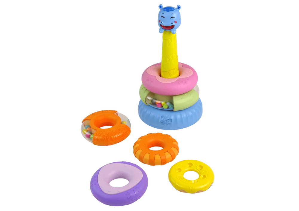 Edukativna piramidka z barvnimi obroči LEAN TOYS 3