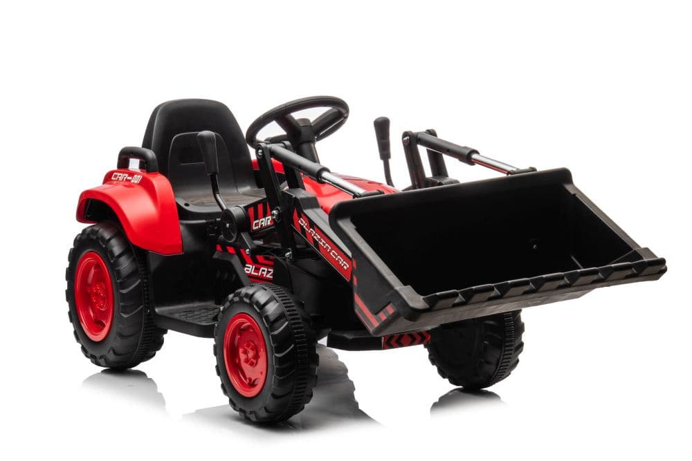 Traktor na akumulator z žlico BW-X002A Rdeč LEAN CARS 2