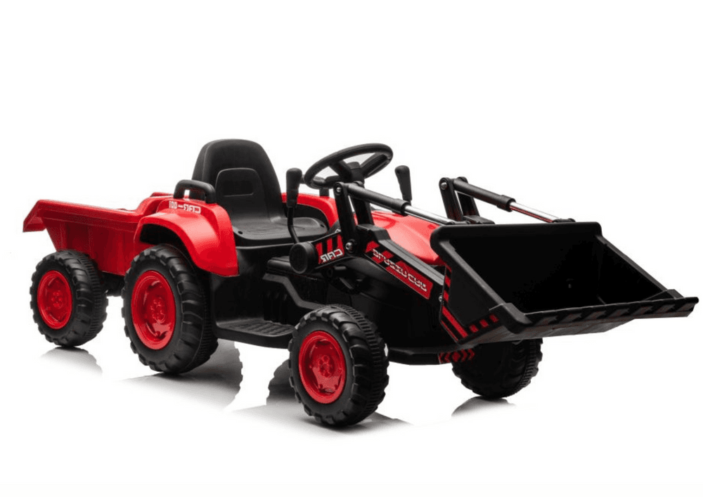 Traktor na akumulator z žlico BW-X002A Rdeč LEAN CARS