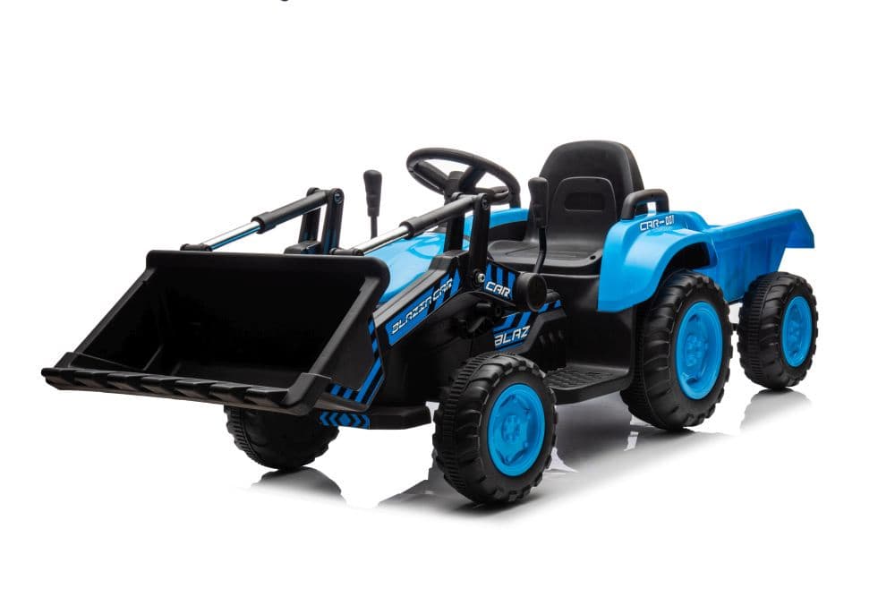 Traktor na akumulator z žlico BW-X002A Modra LEAN CARS 7